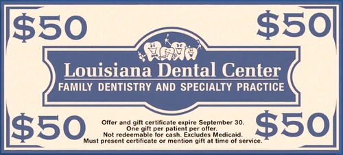 Printable Back to School Patient Special gift certificate
